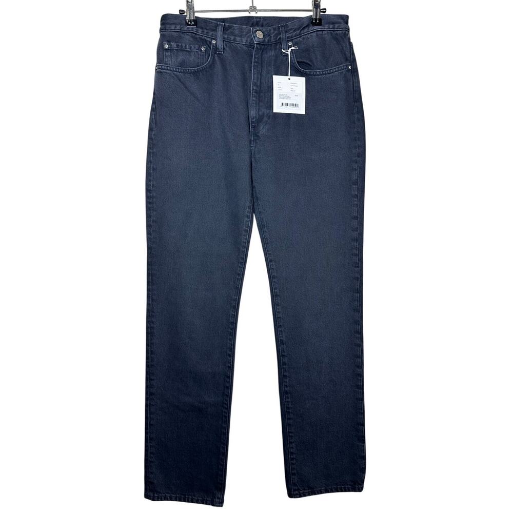 Toteme Regular Fit Slim Straight Jeans High Rise Vintage Black Denim 29x32 NWT